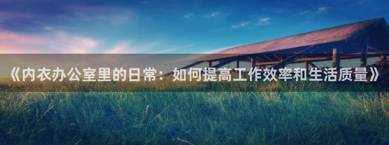 汗汗漫画首页进入：《内衣办公室里的日常：如何提高工作效率和生活质量》